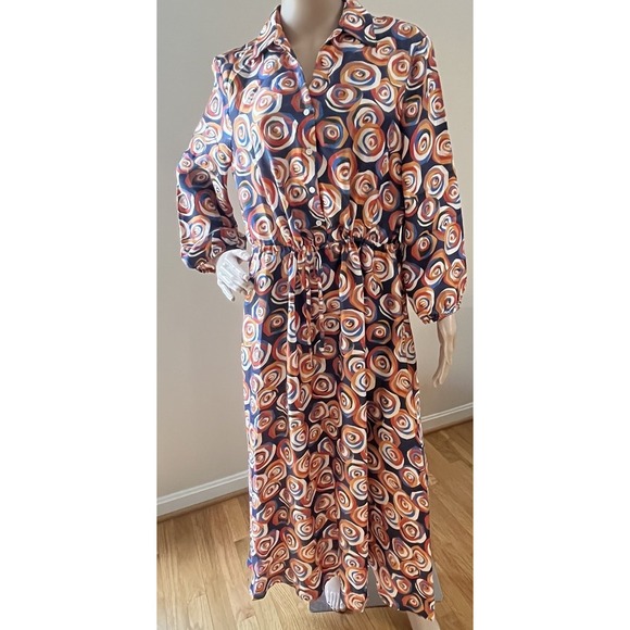 J. McLaughlin Dresses & Skirts - J McLaughlin Mollie Dress NEW Large Silk Blend Midi Mod Rose Pop Floral Career